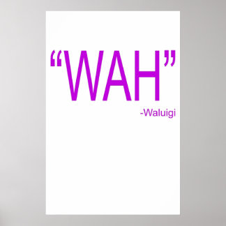Poster Wah Waluigi