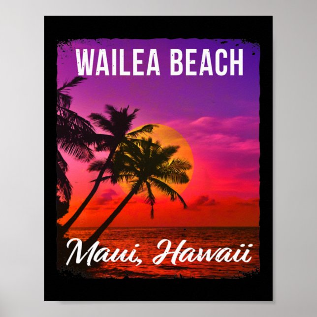 Poster Wailea Beach Maui Hawaii Ilhas Hawaii (Frente)