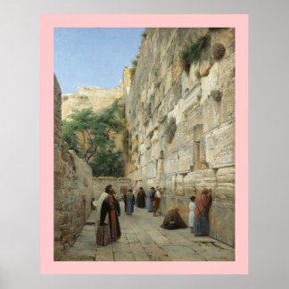 Poster Wailing Wall Gustav Bauernfeind Canvas 24x30