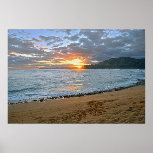 Poster Wainiha Bay, Kauai, Havaí, Sunrise (Frente)
