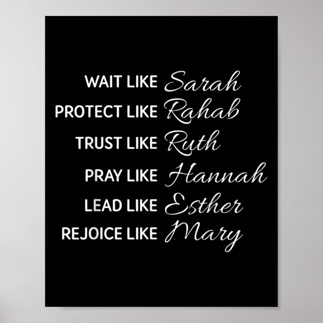 Poster Wait Like Sarah Protect Like Rehab Trust Like Ruth (Frente)