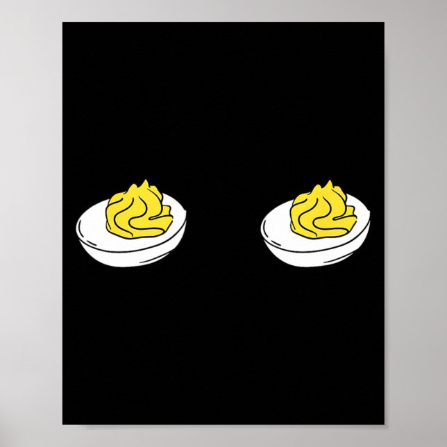 Poster Waiting To Stuff My Face Deviled Eggs Couple Thank (Frente)