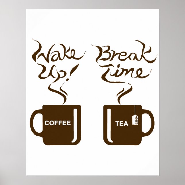 Poster Wake up! break time (Frente)