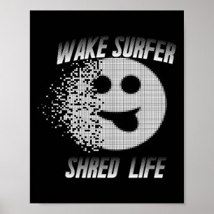 Poster Wakesurfer Wake Surf Esqui Aquático Lago Esporte S