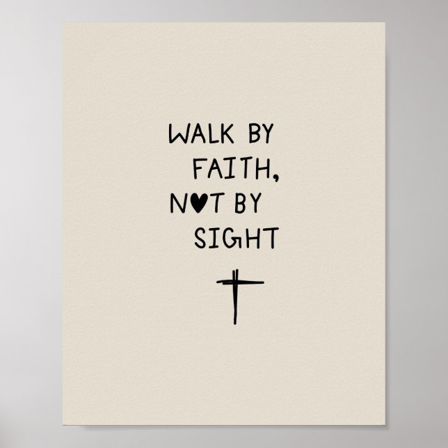 Poster Walk by faith not by sight  (Frente)