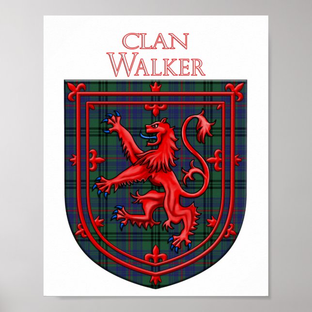 Poster Walker Tartan Scottish Xadrez Lion Rampant (Frente)