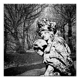 Pôster Walküre - Skulptur mit Baum-Arkade