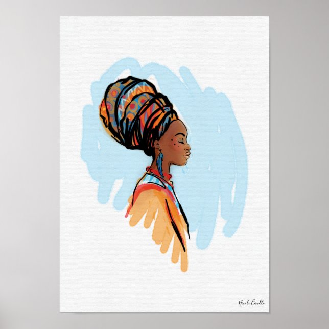 Poster Wall Art da Rainha de Aquarela (Frente)