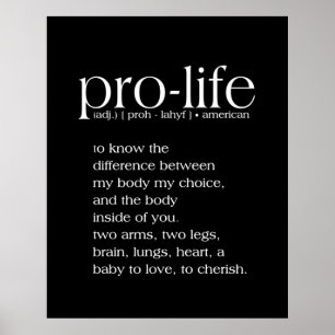 Poster Wall Art de Definição Pro-Life