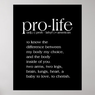 Poster Wall Art de Definição Pro-Life