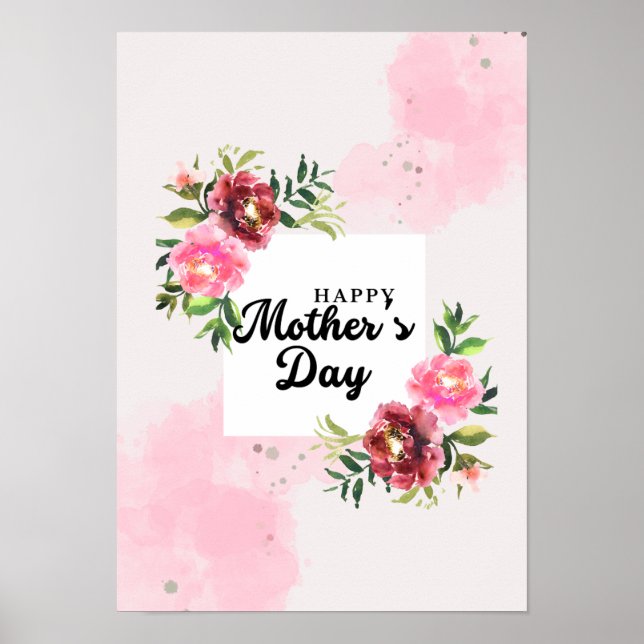 Poster Wall art feliz Dia das Mães (Frente)