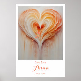 Poster Wall Art Personalizado com Nome e Data Especial