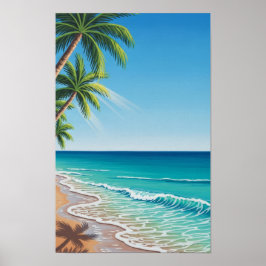 Poster Wall art. praia do mar azul.