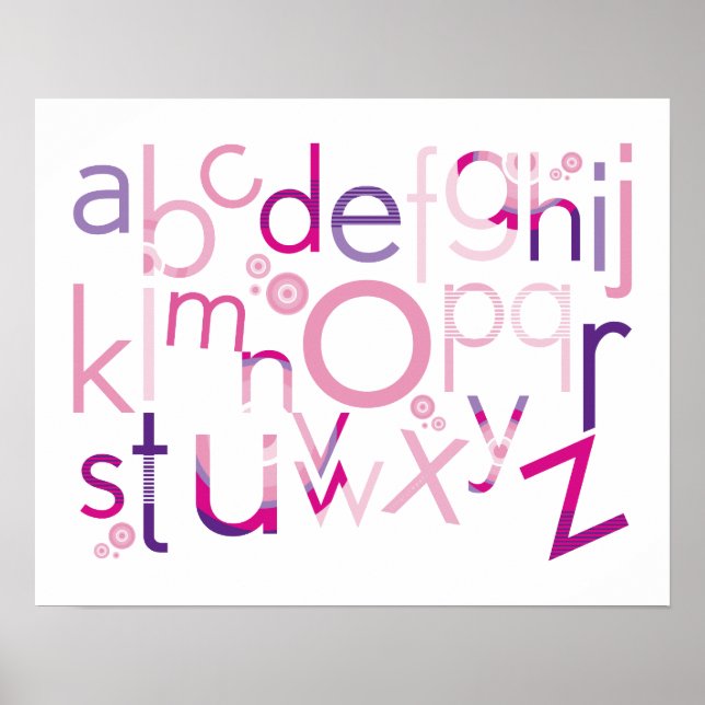 Poster WALL ART :: TYPOGRAPHY - alfabeto de tendência 2 (Frente)