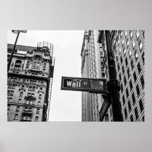 Poster Wall Street Preto e Branco