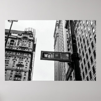 Poster Wall Street Preto e Branco