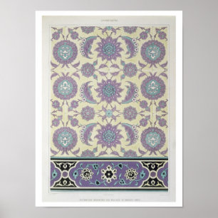 Pôster Wall tiles from the Palace of Ismayl-Bey, from 'Ar