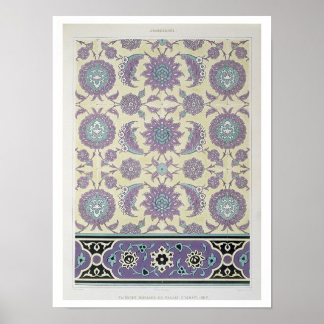 Pôster Wall tiles from the Palace of Ismayl-Bey, from 'Ar (Frente)