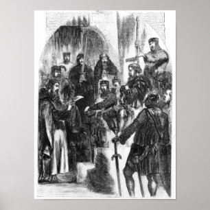 Poster Wallace coroou com louro em Westminster Hall
