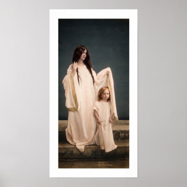 Poster Wallace Nutting cartaz MÃE GUARDIÃ (Frente)