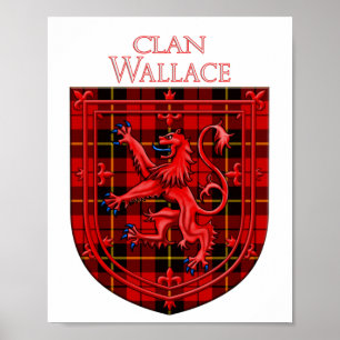 Poster Wallace Tartan Scottish Xadrez Lion Rampant