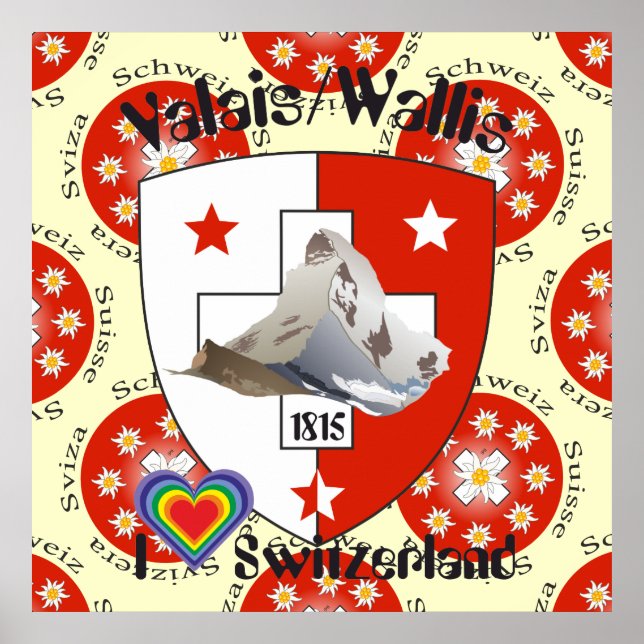Poster Wallis Valais Schweiz Suisse (Frente)