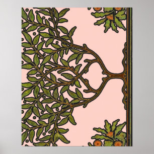 Poster Wallpaper Floral William Morris Tree Frieze