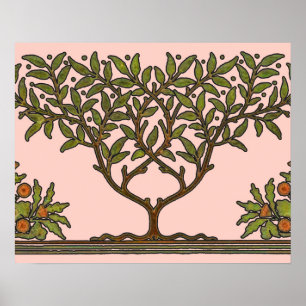 Poster Wallpaper Floral William Morris Tree Frieze