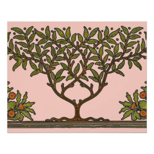 Pôster Wallpaper Floral William Morris Tree Frieze