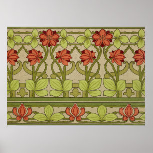 Poster Wallpaper Frieze Border Art Nouveau