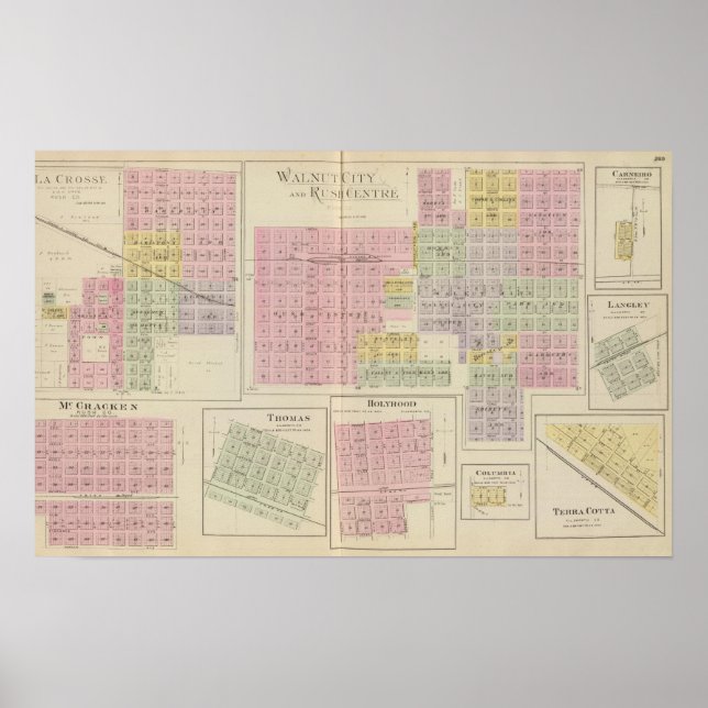 Poster Walnut City, Rush Center, La Crosse, Kansas (Frente)