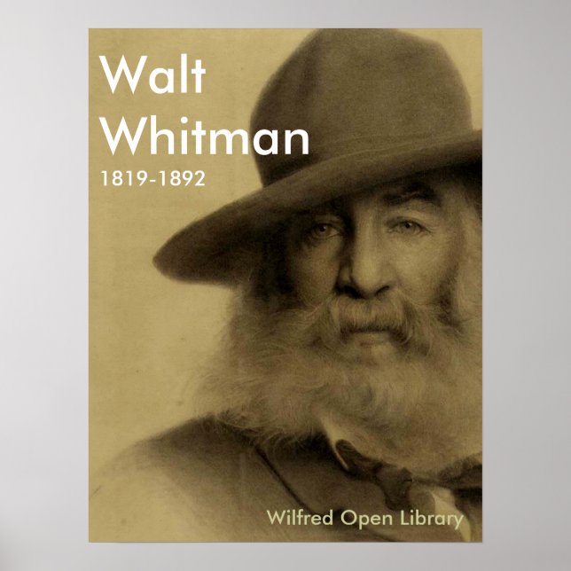 Pôster Walt Whitman (Frente)