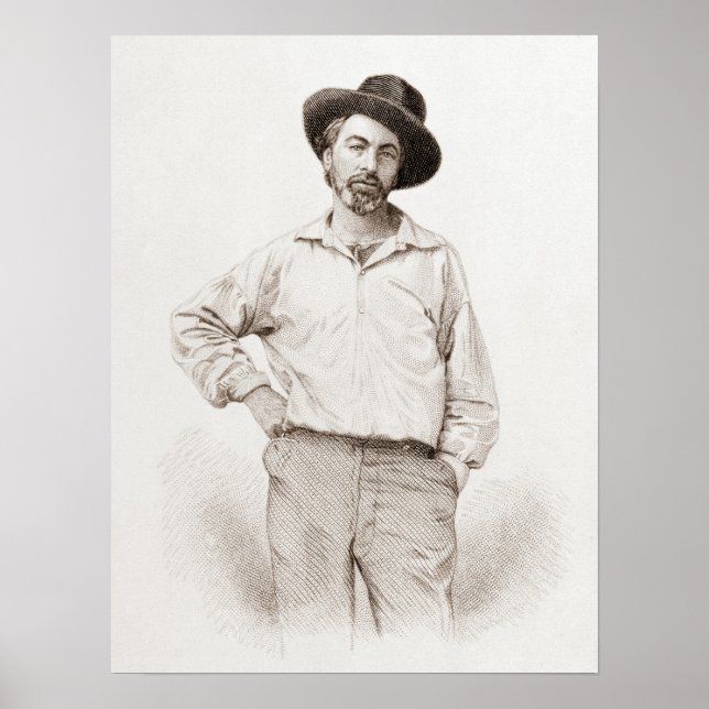 Poster Walt Whitman Engraving (Frente)