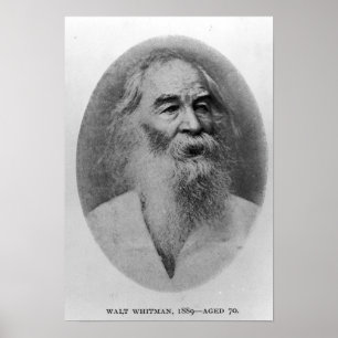 Pôster Walt Whitman, fotografado em 1889