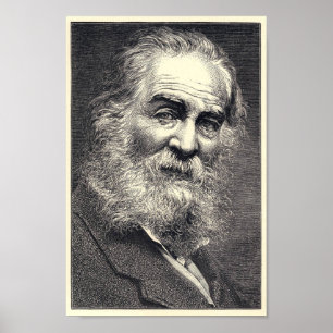 Pôster Walt Whitman que grava, idade 52