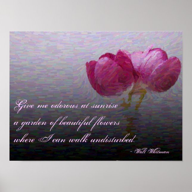 Pôster Walt Whitman Tulips Painting (Frente)