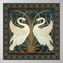 Poster Walter Crane Swan, Rush E Iris Art Nouveau