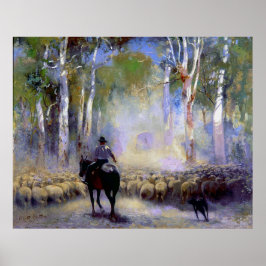 Poster Walter Withers O Drover 1912 Arte Australiana