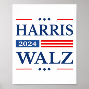 Poster Waltz 2024 Kamala Harris 2024 Tim Waltz 2024 Usa F