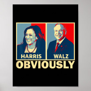 Poster Waltz 2024 Obviamente Tim Walz Kamala Harris 2024