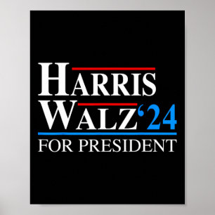 Poster Waltz 2024 Vp Vice-Presidente Kamala Harris Tim Wa