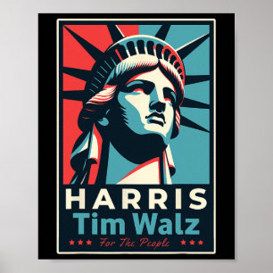 Poster Walz 2024 Kamala Harris 2024 Tim Walz 2024 Usa