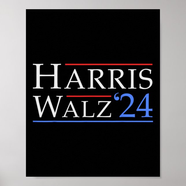 Poster Walz 2024 Save Democracy 2024 Eletion Funny Harri (Frente)
