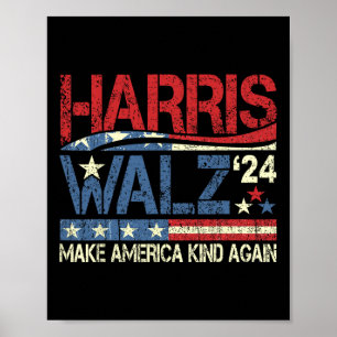 Poster Walz 2024 Torne A América Mais Uma Vez Mais Forte
