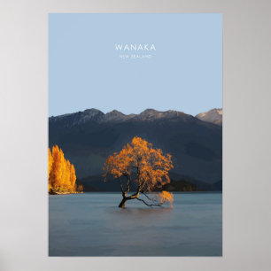 Poster Wanaka, Viagem da Nova Zelândia Trabalho de arte