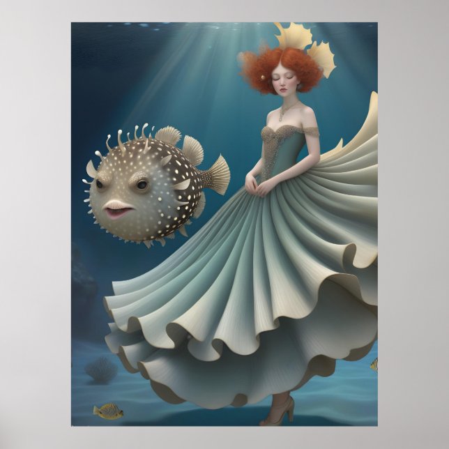 Poster Wanda e um Pufferfish (Frente)