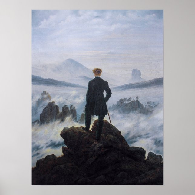 Poster Wanderer Above the Sea of Fog – Friedrich (Frente)