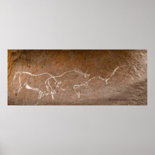 Poster Wandering Bison Herd