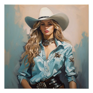 Pôster Wandering Westward: Arte de Muro de Cowgirl
