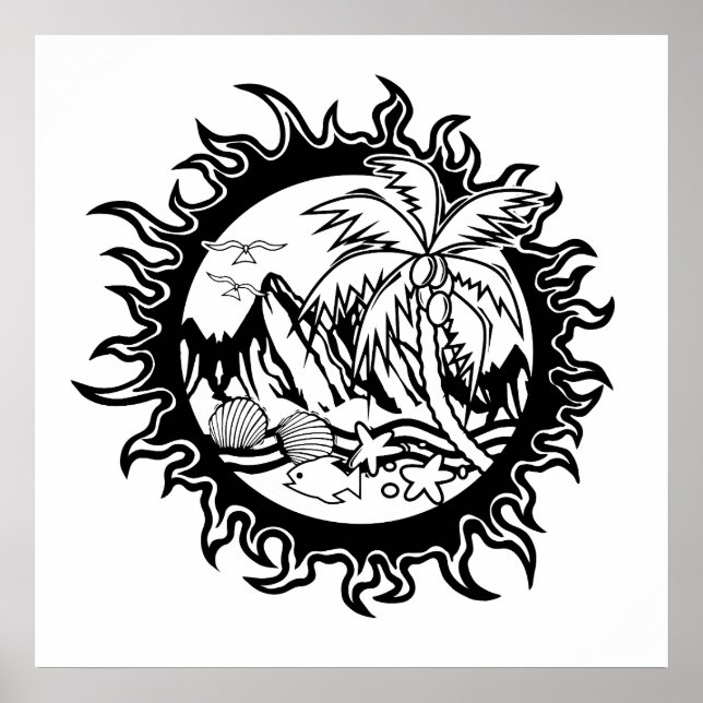 Poster Wanderlust Explorando locais tropicais (Frente)